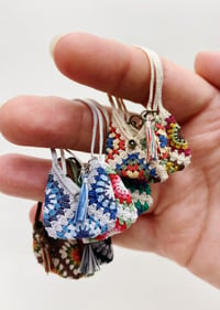 Image 1 of Tiny Granny Square Purse in 1:12 scale