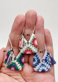 Image of Tiny Granny Square Purse in 1:12 scale