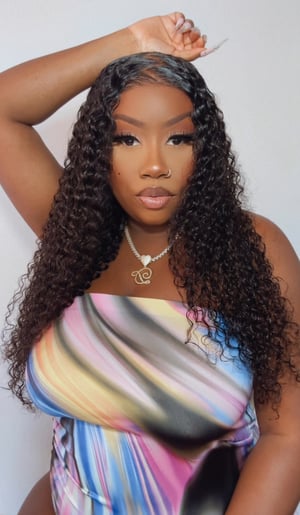 Image of 7x5” Jerry Curly Closure Wig in 24”