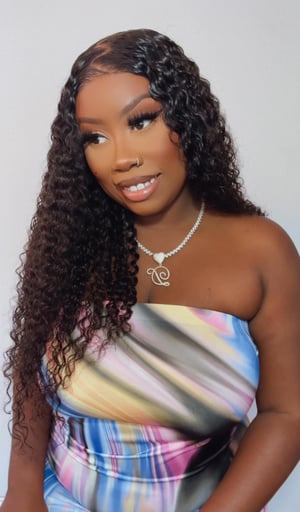 Image of 7x5” Jerry Curly Closure Wig in 24”