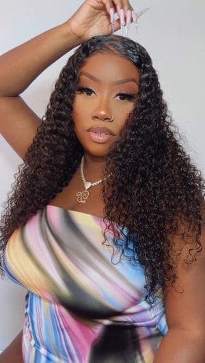 Image of 7x5” Jerry Curly Closure Wig in 24”