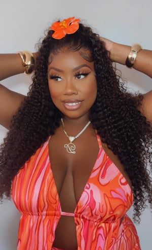 Image of 13”x4” Jerry Curly Lace Front Wig in 26”
