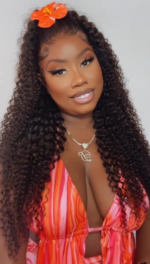Image of 13”x4” Jerry Curly Lace Front Wig in 26”