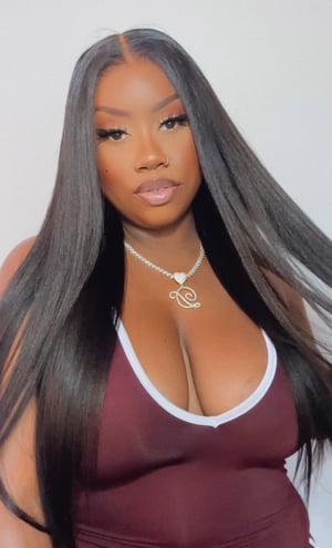 Image of 5”x5” Silky Yaki Straight Closure Wig in 24”