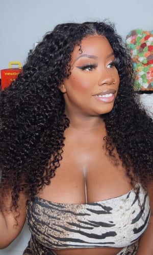 Image of 13”x4” Burmese Curly Lace Front Wig in 24” 