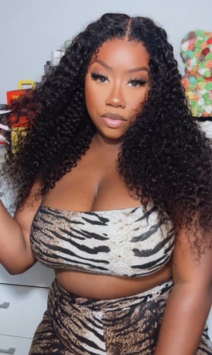 Image of 13”x4” Burmese Curly Lace Front Wig in 24” 