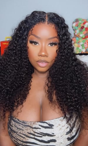 Image of 13”x4” Burmese Curly Lace Front Wig in 24” 