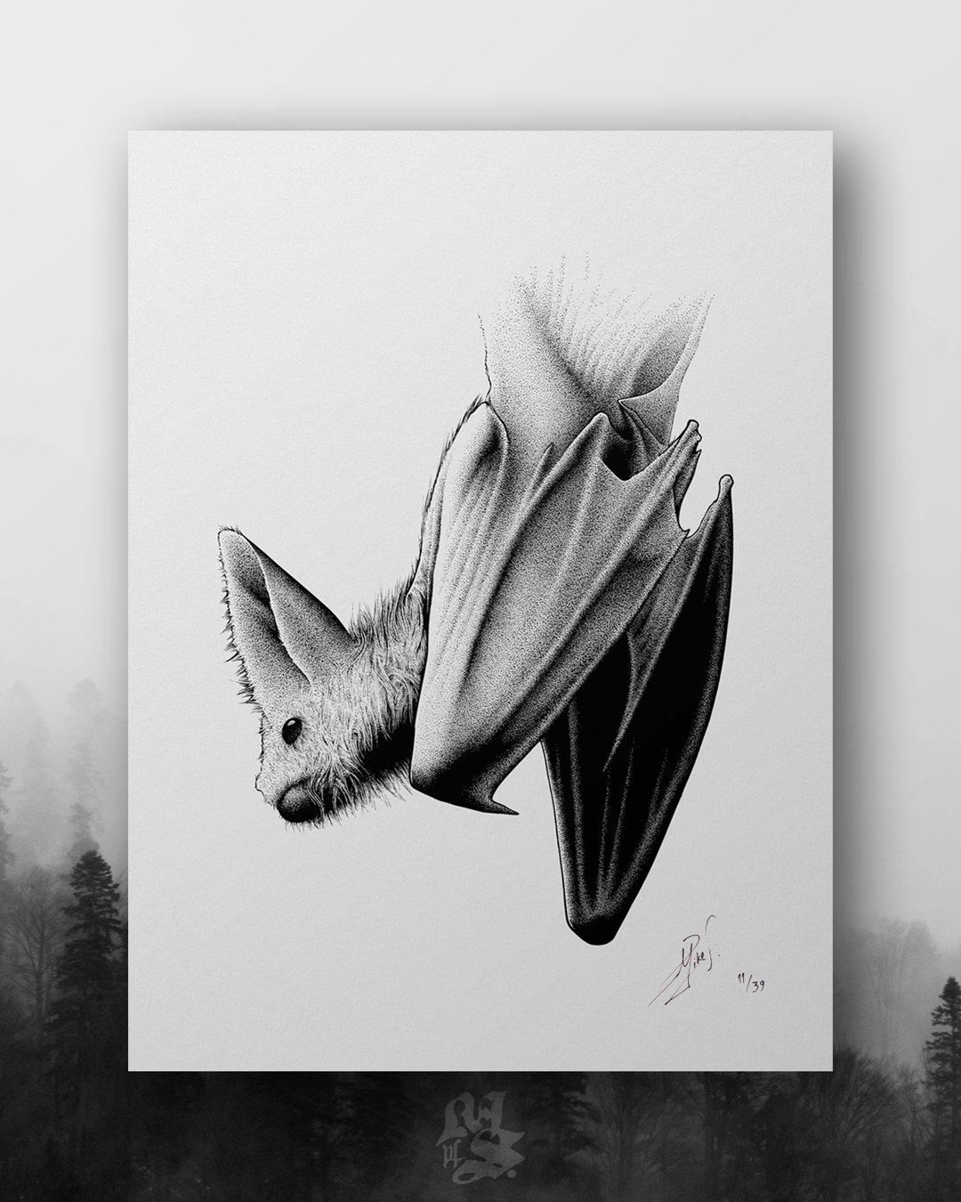 GHOST BAT Limited Edition Screen Print | Mike S. Putrefurnaced