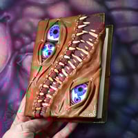 Image 1 of Brown Split Book - Hand Painted Eyes