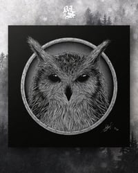 Image 5 of BUBOS<br/>Metallic Silver Variant<br/> <small>Limited Edition Screen Print</small>