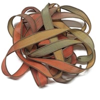 Image 3 of 1PC. ARBOR  42" hand dyed wrist wrap bracelet silk ribbon by COLOR KISSED SILK