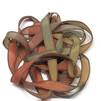 Image 4 of 1PC. ARBOR  42" hand dyed wrist wrap bracelet silk ribbon by COLOR KISSED SILK