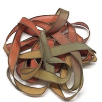 Image 6 of 1PC. ARBOR  42" hand dyed wrist wrap bracelet silk ribbon by COLOR KISSED SILK