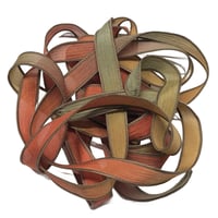 Image 7 of 1PC. ARBOR  42" hand dyed wrist wrap bracelet silk ribbon by COLOR KISSED SILK