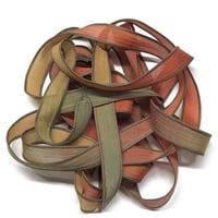 Image 1 of 1PC. ARBOR  42" hand dyed wrist wrap bracelet silk ribbon by COLOR KISSED SILK