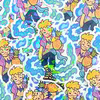 Image 1 of 『OP』Pineapple Phoenix Holographic Sticker