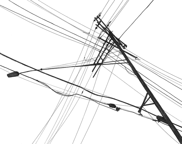 Power Lines Drawing #125 (Detroit, Army St)