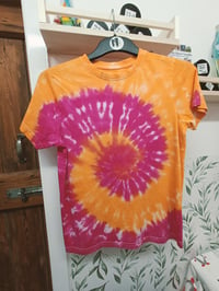 Pink and Orange spiral T