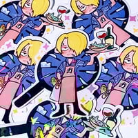 Image 1 of 『OP』Apron chef Holographic Sticker