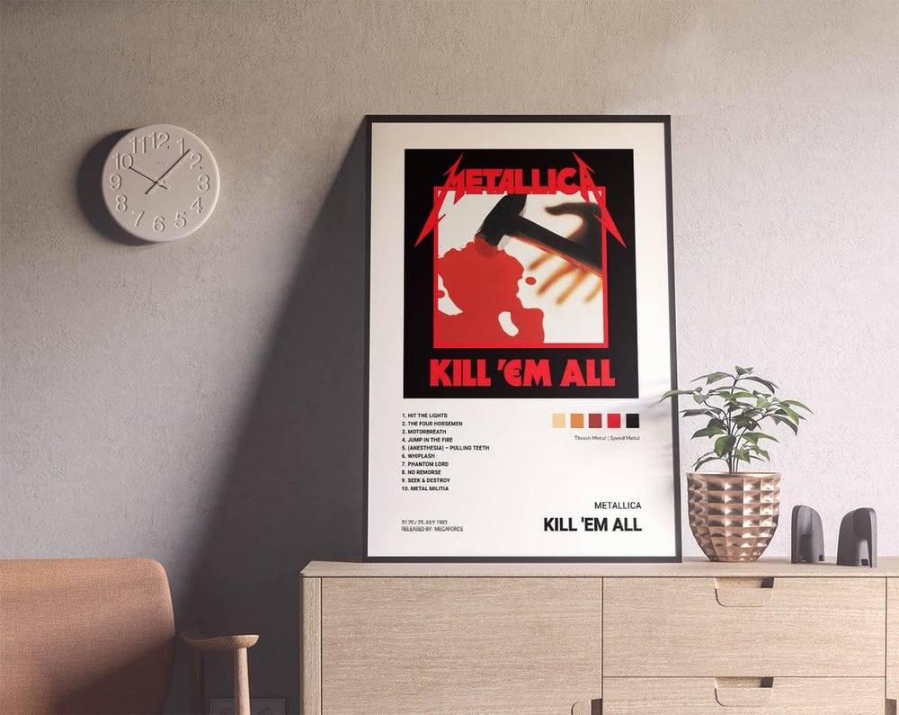 Metallica - Kill Em All Music Album Poster