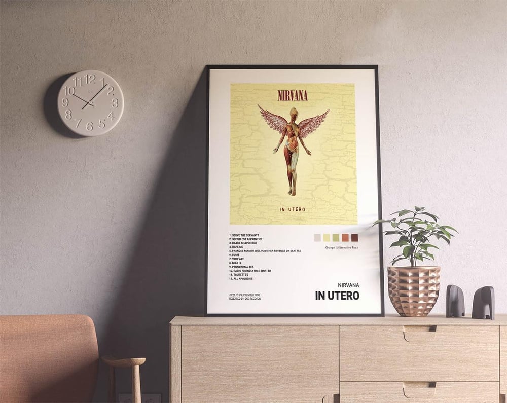 Nirvana - In Utero Music Album Poster