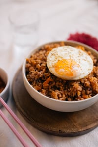 Image 2 of Riz sauté au kimchi fait maison avec du thon🌶️/ SANS GLUTEN🌾🆓
