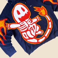 Image 4 of REWORKED NIKE CHARMANDER SKELETON CUT & SEWN HOODIE SIZE LARGE