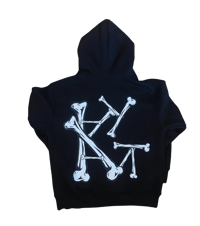 Image 2 of BONE HOODIE BLACK