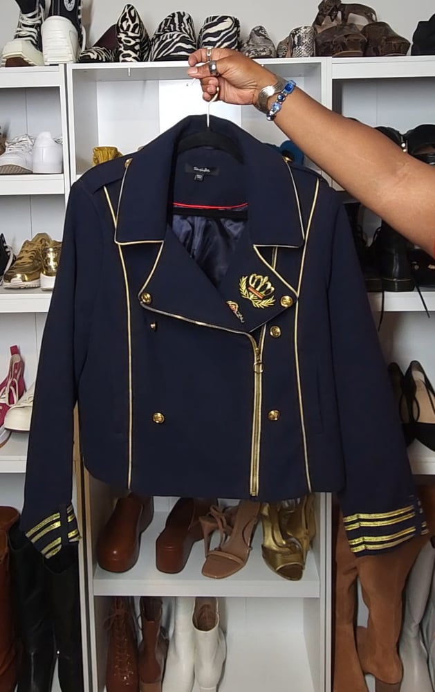 Image of Cropped Military Inspired Coat / Women's Size 18
