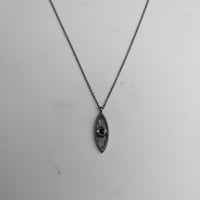 Image 2 of Deco Eye Necklace - Oxidized Silver
