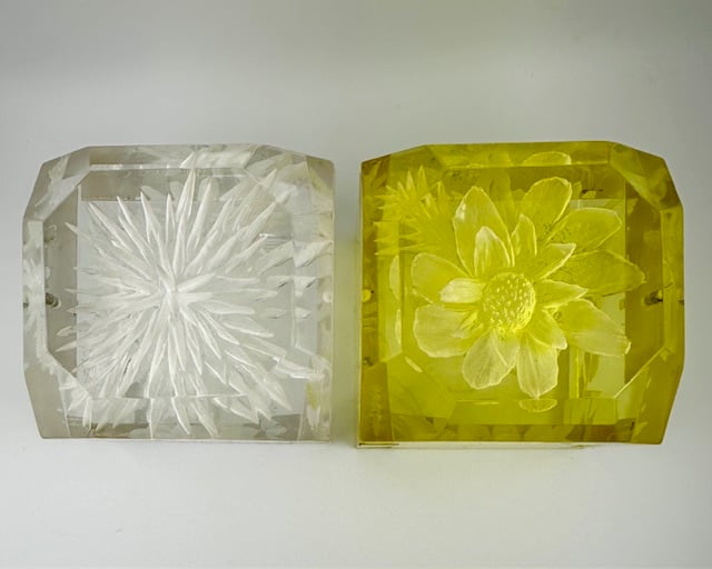 Image of Jumbo Mini Lucite Boxes- Clear or Yellow