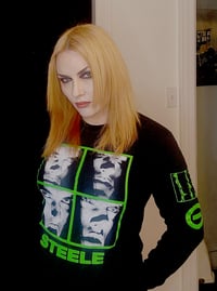 Image 2 of STEELE tribute longsleeve shirt, green