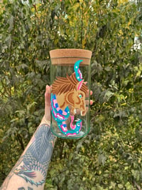 Image 1 of Horse Vs Snake Upcycled Canister