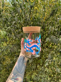 Image 1 of Blue Dragon Upcycled Bottle Canister