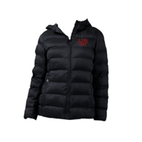 Image 3 of Lightweight Red  Hooded Delta Puffer Coat (Red or Black)  