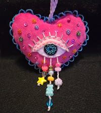 Image 3 of Sacred Heart Wall Ornament: Kawaii Pink