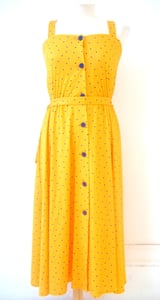 Image of Yellow polka dot maxi dress