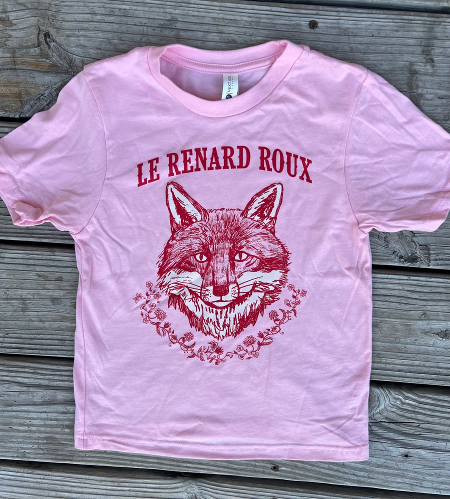 Image of Youth Red Fox tee in Pink 