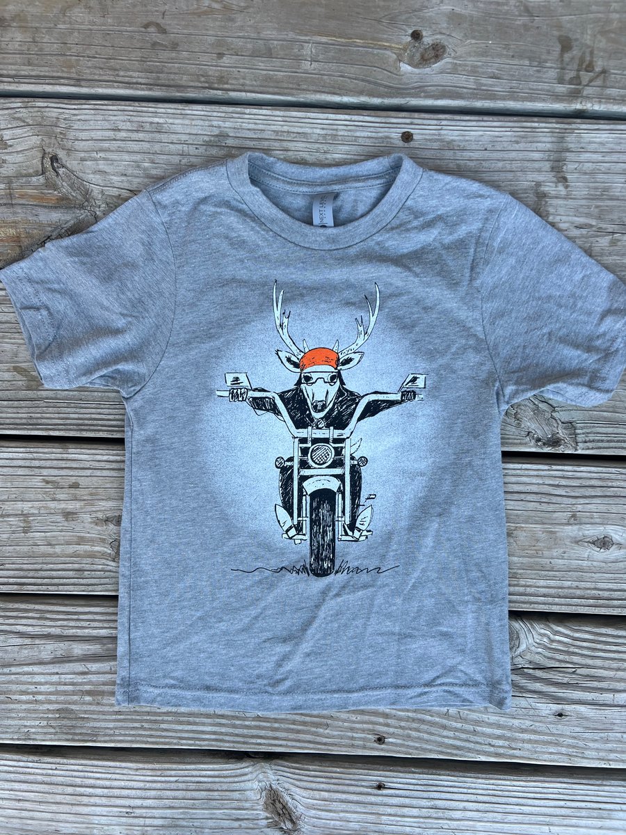 Image of Youth Buck on Bike Short Sleeve Tee 