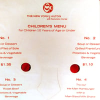 Image 3 of Lucius (The Lion) - New York Hilton Hotel - MPI Childrens Menu mask (1960s) 