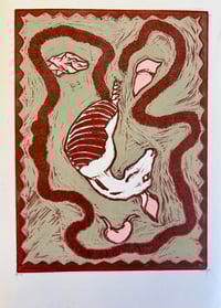 "forsaken" handmade prints 6"x8"