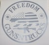 8" FREEDOM DECALS