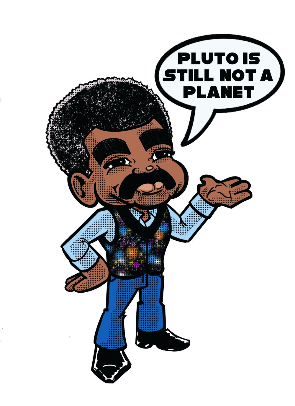Image of " PLUTO IS STILL NOT A PLANET" 4" GLOSSY VINYL GRAPHIC STICKER 
