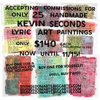 Kevin Seconds Handmade Lyric Art (LIMITED RUN OF 25 ONLY)