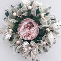 Nativity Christmas Wreath, Wall Decor, Door Wreath