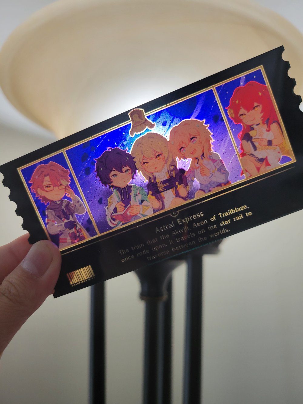 Image of [PREORDER] ASTRAL EXPRESS CLEAR ACRYLIC GLITTER TICKET