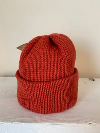 Image 2 of Merino Beanie - Poppy Orange £55.00