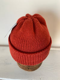 Image 4 of Merino Beanie - Poppy Orange £55.00