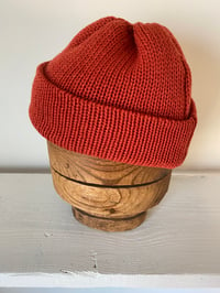 Image 6 of Merino Beanie - Poppy Orange £55.00