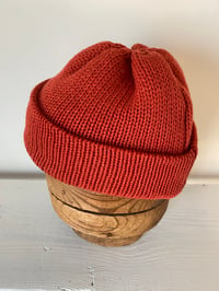 Image 7 of Merino Beanie - Poppy Orange £55.00